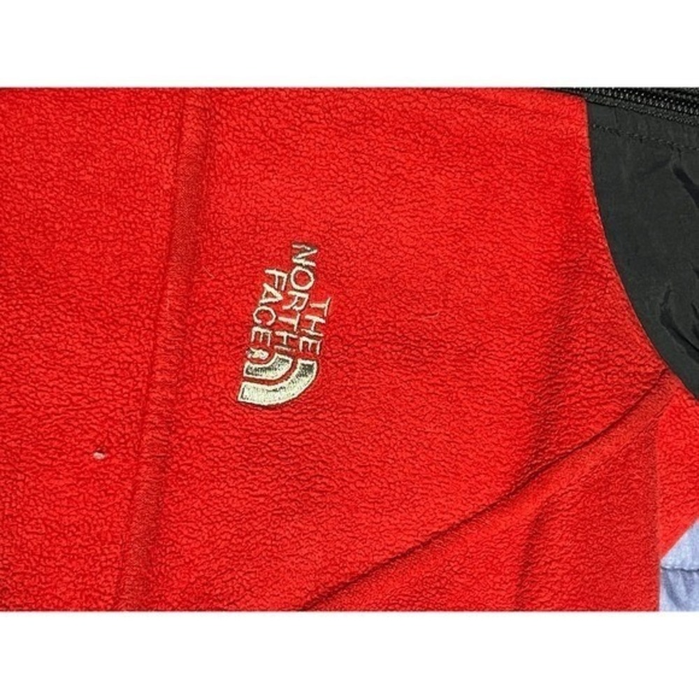 The North Face Youth Red Full Zip Fleece Jacket Mock Neck Size Medium M/M - Picture 10 of 12